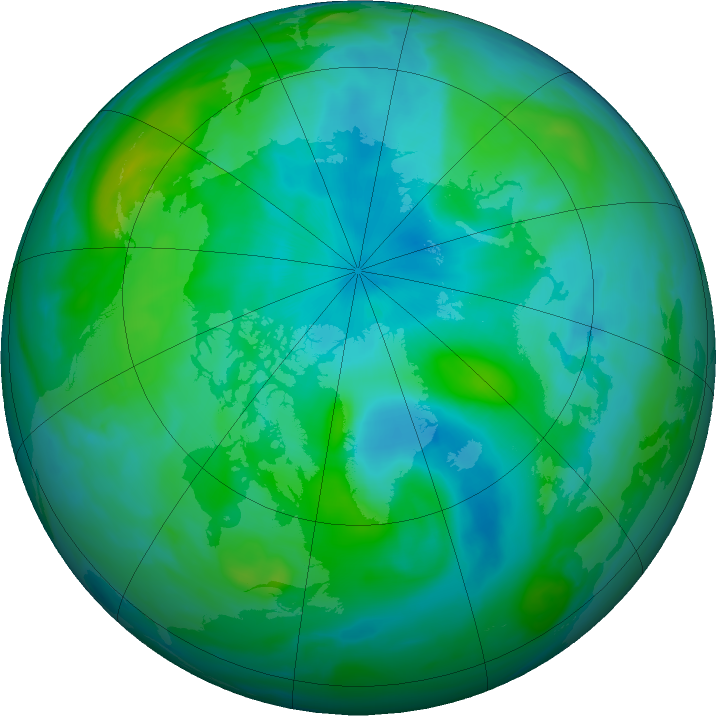 Arctic ozone map for 12 September 2021